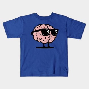 Brain Wearing Sunglasses Kids T-Shirt